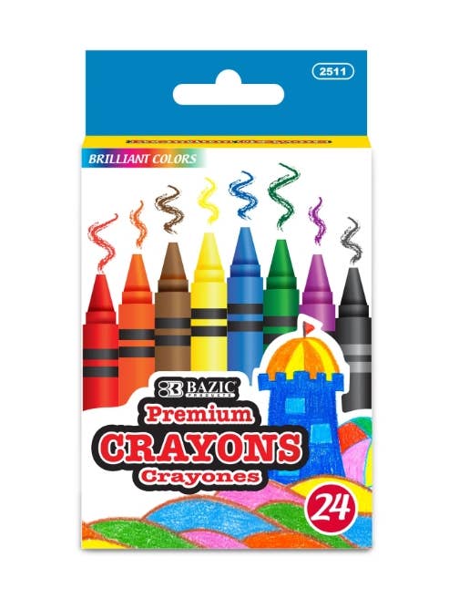Premium Crayons 24 Color for wholesale by USA HomeMax