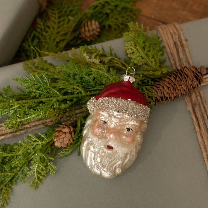 Ragon House - Wholesale Ornament - 4.75" SANTA HEAD ORNAMENT