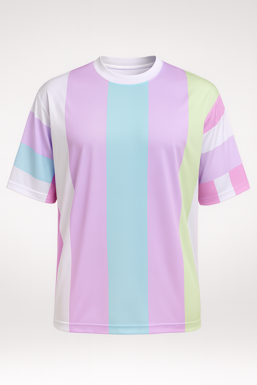 Factory Blanks – wholesale T-shirt – men's – SUNSET RETRO STRIPE BOXY JERSEY – NEW STYLE STREETWEAR
4