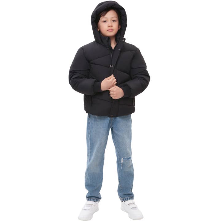 Rokka & Rolla - Wholesale Puffer Jacket - Kids - Boys' Grid Winter Coat Kids' Fleece Lined Jacket14