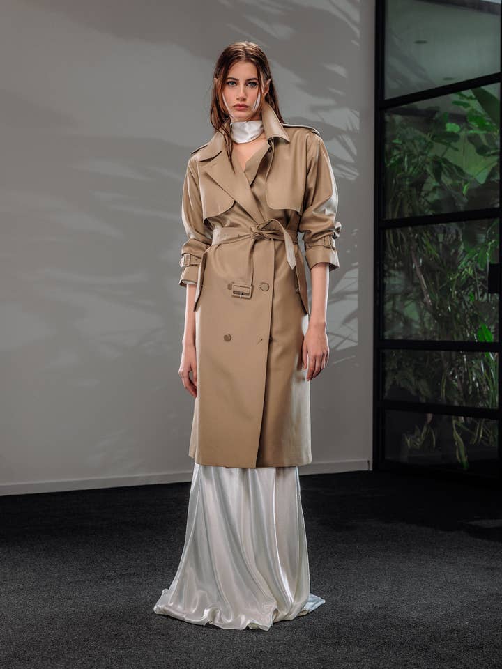 Trenchcoat med bælte for engroshandel hos A LINE