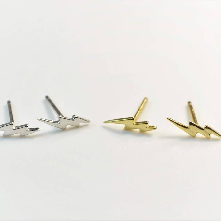 Diat - Wholesale Stud/Post Earrings - Lightning Bolt Earrings2