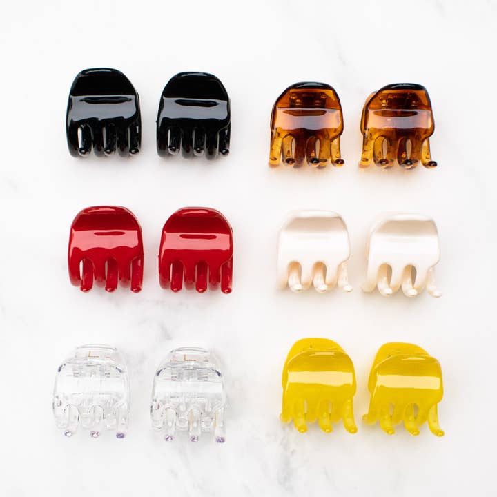 Glossy Basic Hair Claw Clip Set for wholesale by Tiepology