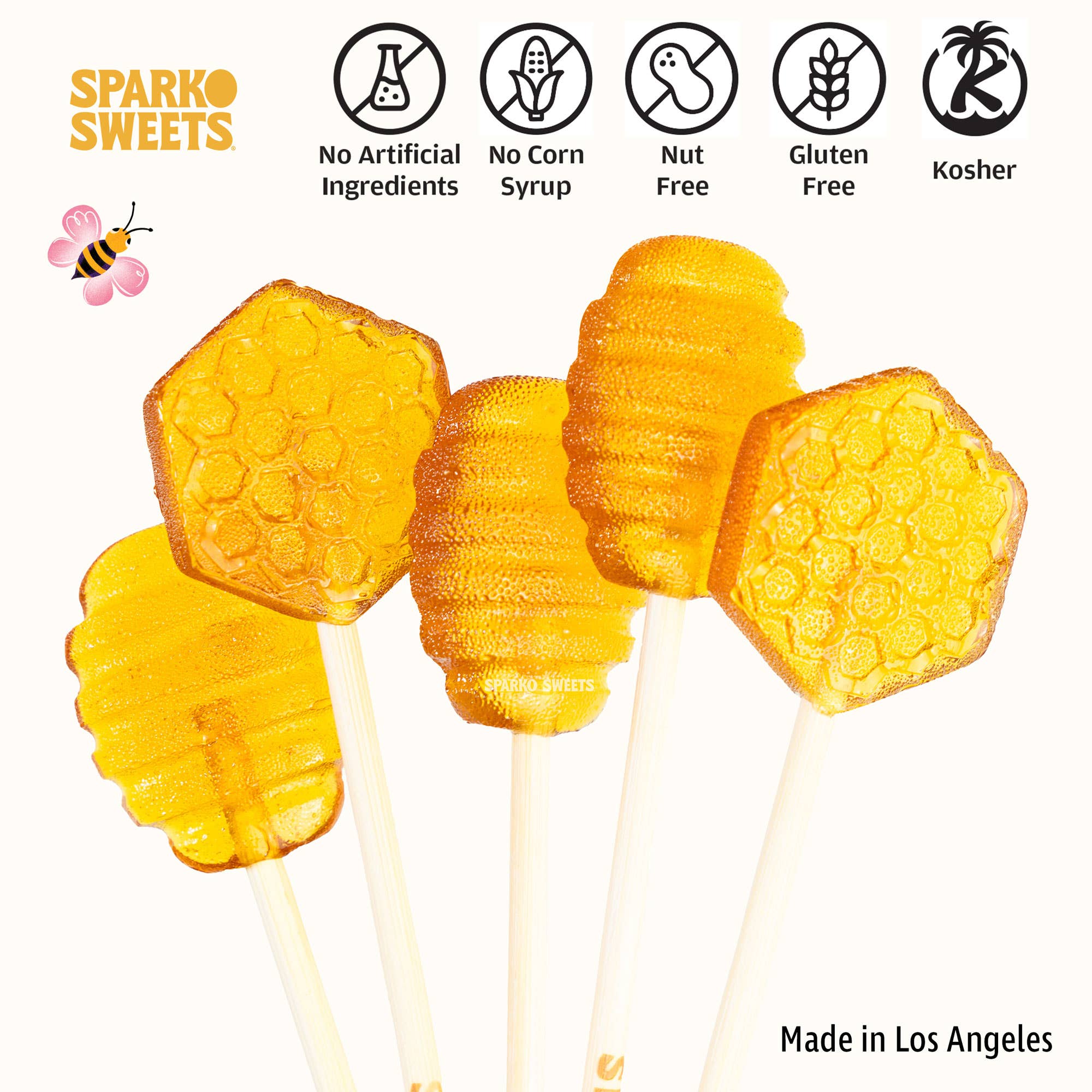 Sparko Sweets - Venta al por mayor Piruletas - Minipiruletas Honey, redondas de 1.4 pulgadas3