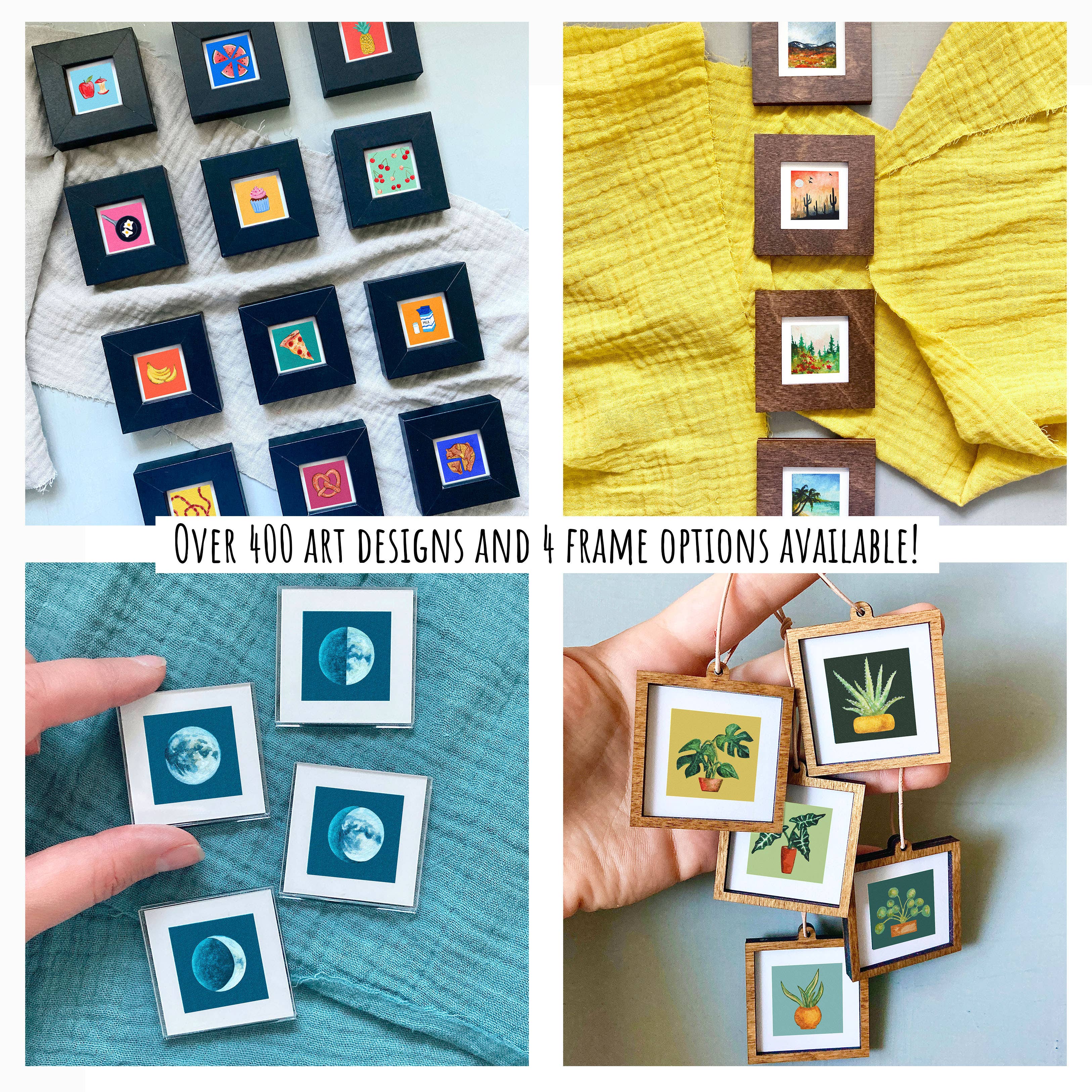 Mick's Art Goods - Wholesale Art Print - Mini 1" Camping Galaxy Night Tiny Watercolor Print7