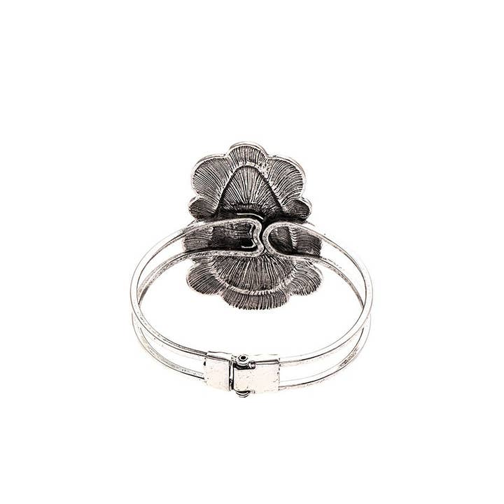 Andrea Bijoux - Vendita all'ingrosso Bracciale a polsino - Bracciale rigido con cerniera con pietre preziose incorniciate