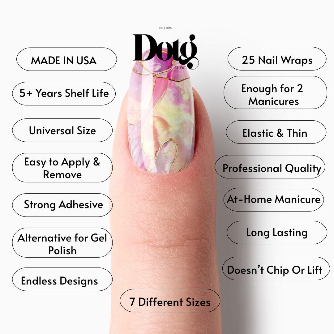 Design on The Go Studio - Wholesale Nail Art/Decal - Rose Glass Nail Wraps DIY Manicure & Pedicure Decal Stickers4