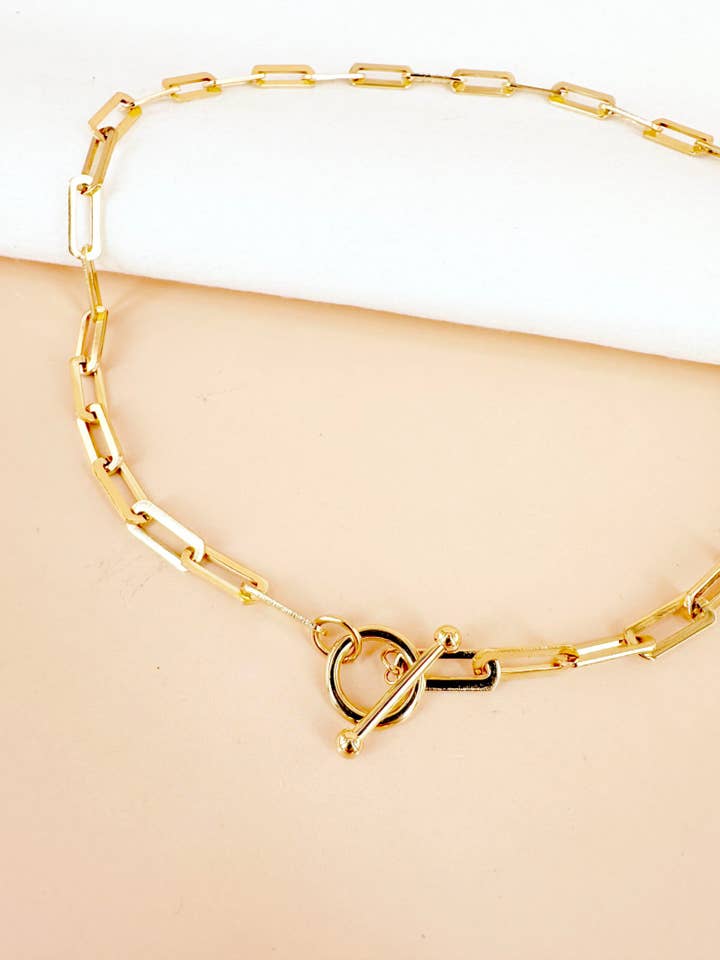 Colar corrente união fecho elo em aço inoxidável por atacado de D Bijoux