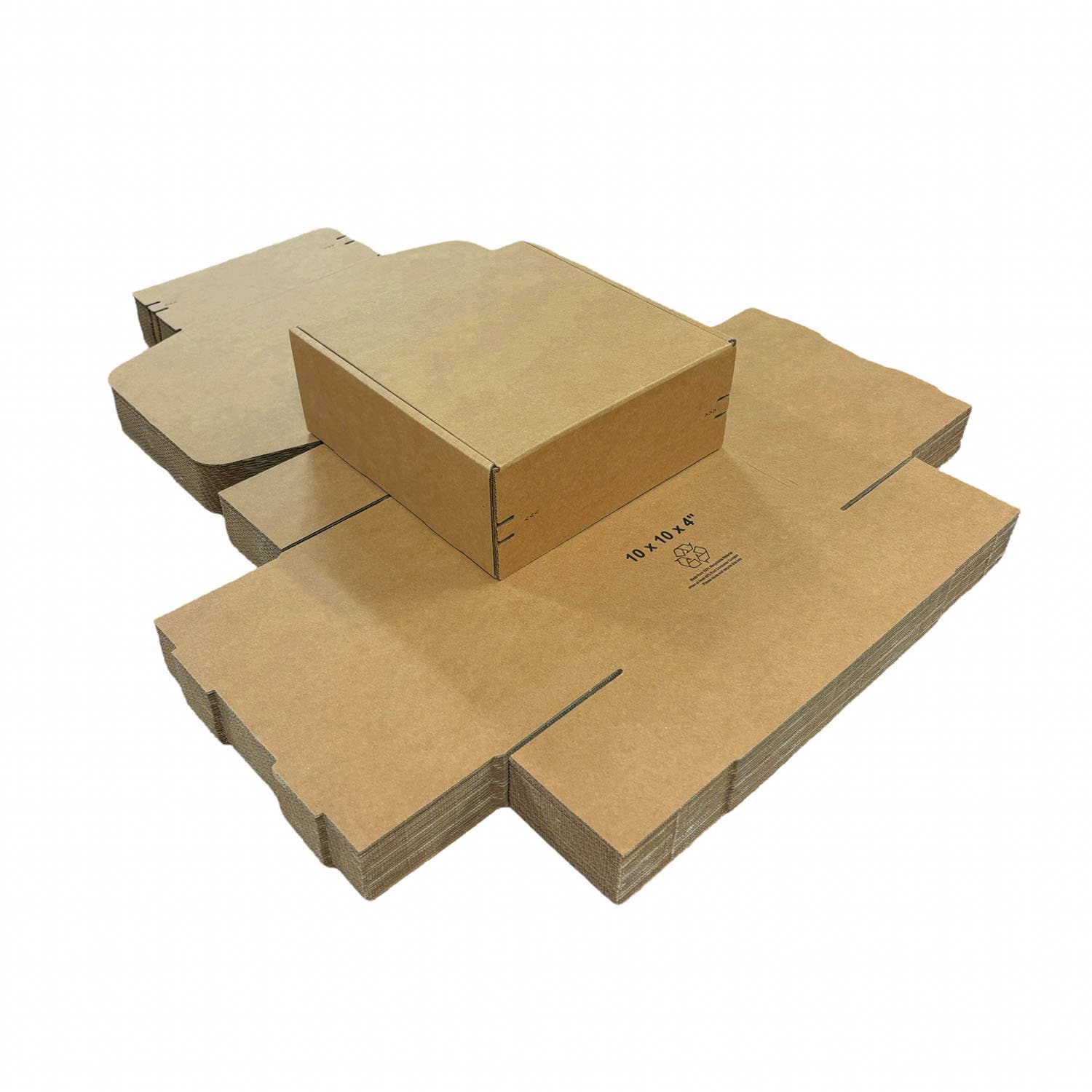 Kis Paper - Wholesale Gift Box - 40pcs 10"x10"x4" Kraft Corrugated Paper Mailer Boxes4