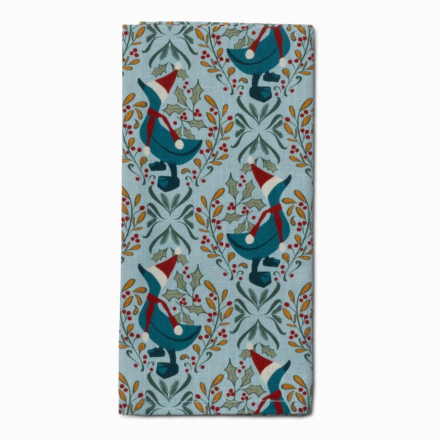 New Wing Studio - Wholesale Dinner & Cloth Napkin - Everyday / Luncheon Napkins, Set of 4 | Duck the Halls2