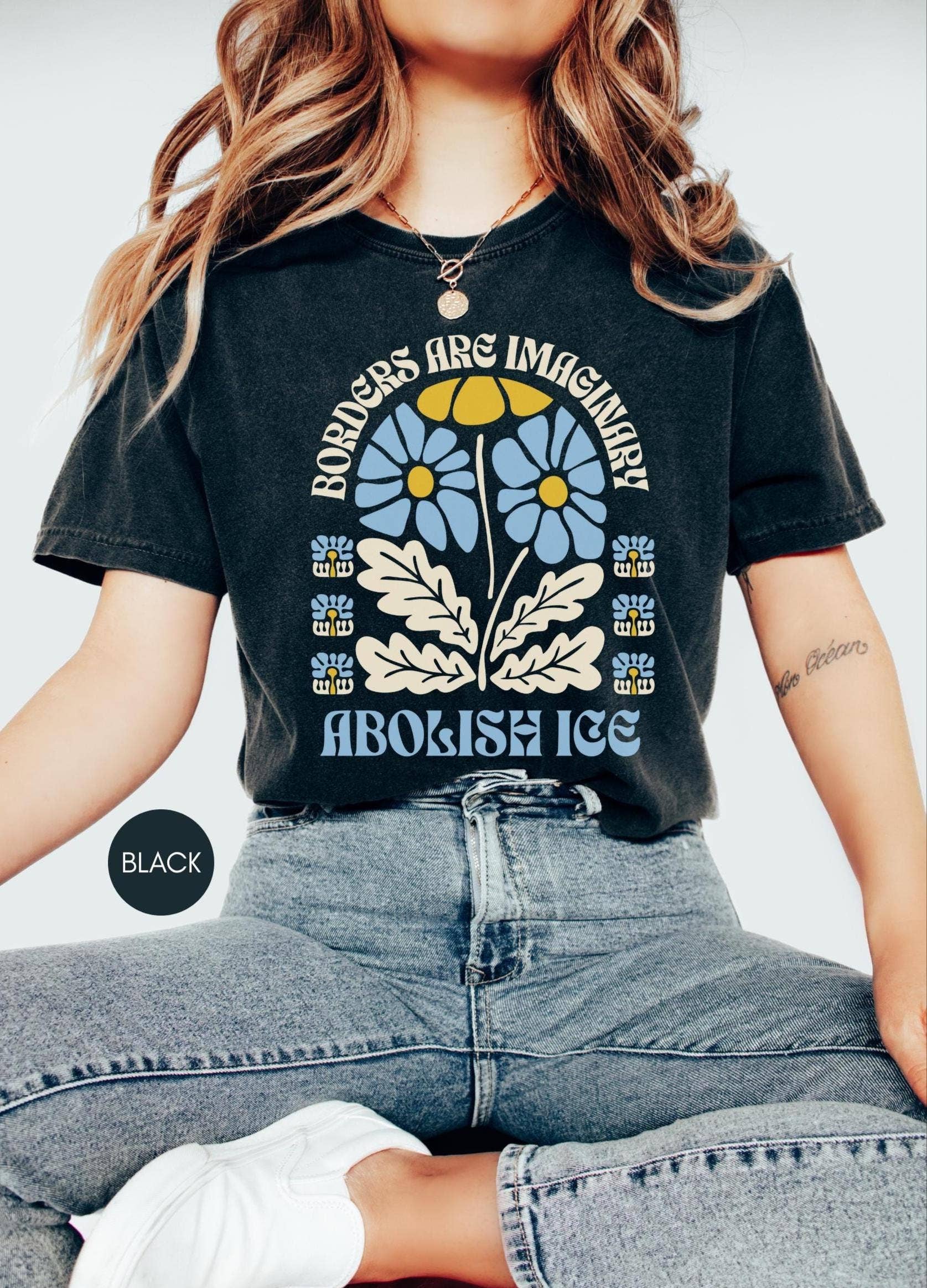 CVH DREAMY LTD - Wholesale T-Shirt (Graphic) - Women's - Abolish ICE Protest Shirt, No Humans Are Illegal Shirt
