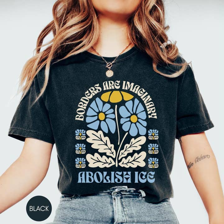CVH DREAMY LTD - Wholesale T-Shirt (Graphic) - Women's - Abolish ICE Protest Shirt, No Humans Are Illegal Shirt 0