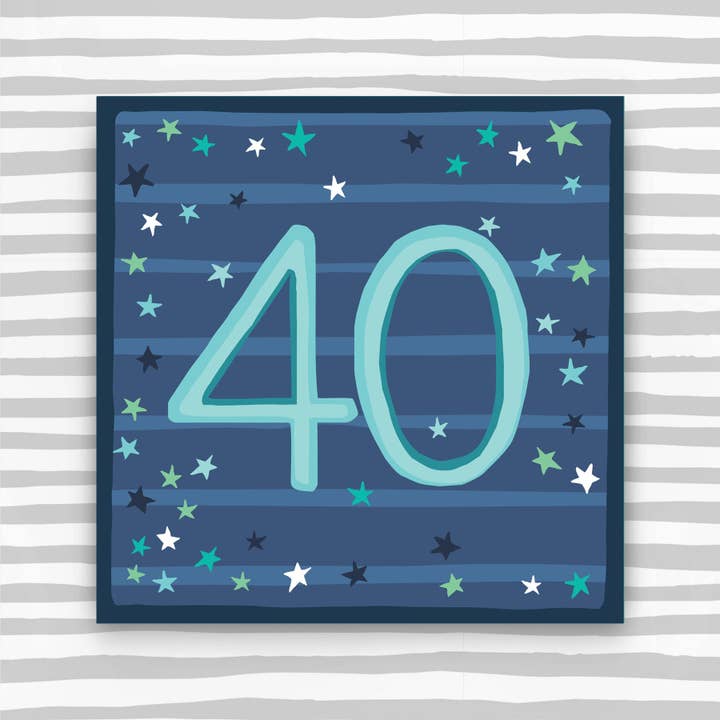 Male Aged 40 Birthday Card (HH21) for wholesale by Molly Mae Ltd