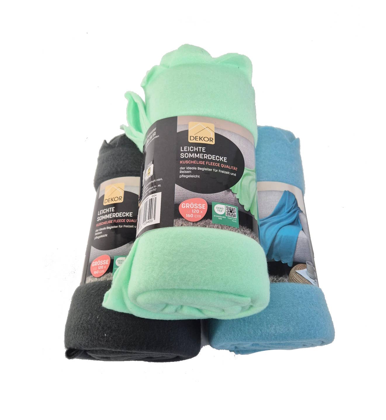 NHP International - Wholesale Throw Blanket - Three colour assortiment Dekor lightweighted fleece plaids -5