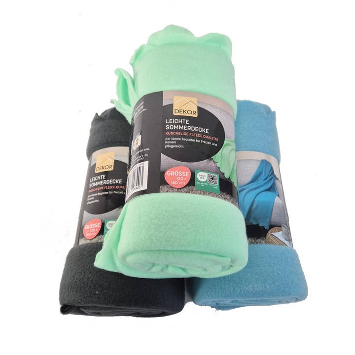 NHP International - Wholesale Throw Blanket - Three colour assortiment Dekor lightweighted fleece plaids -5