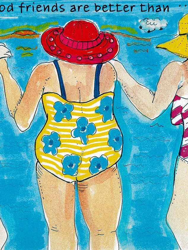 Los buenos amigos son mejores que la terapia para venta al por mayor de Nancie dunn cards