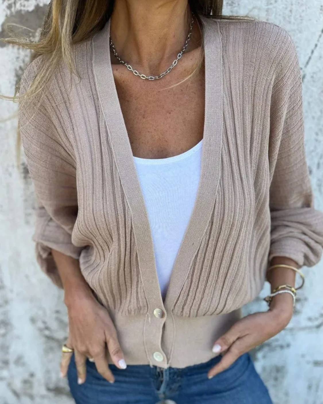 Serenity Collective - Wholesale Knit Sweater - Women's - Knitted V-Neck Knitted Sweater, Size Sm - 3XL1