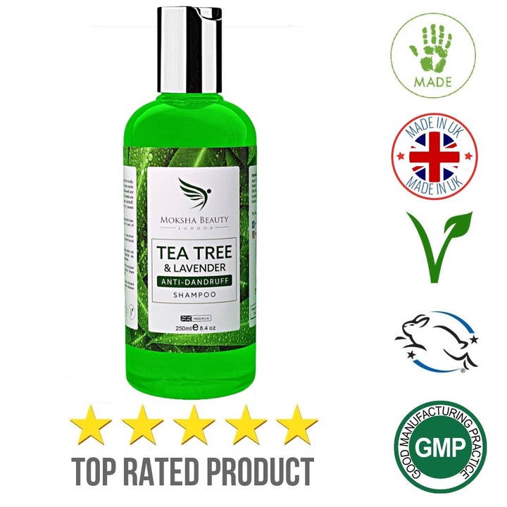 Anti Dandruff Shampoo Tea Tree Shampoo for Head Lice 250ml for wholesale by Moksha Beauty