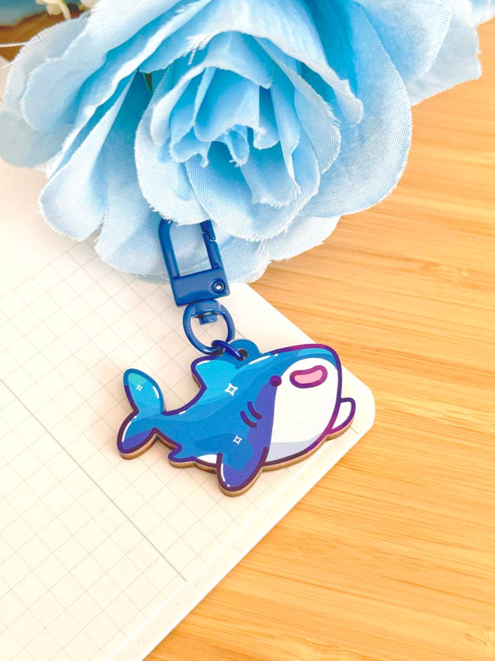 Shark Wooden Keychain for wholesale by Shiku Designs