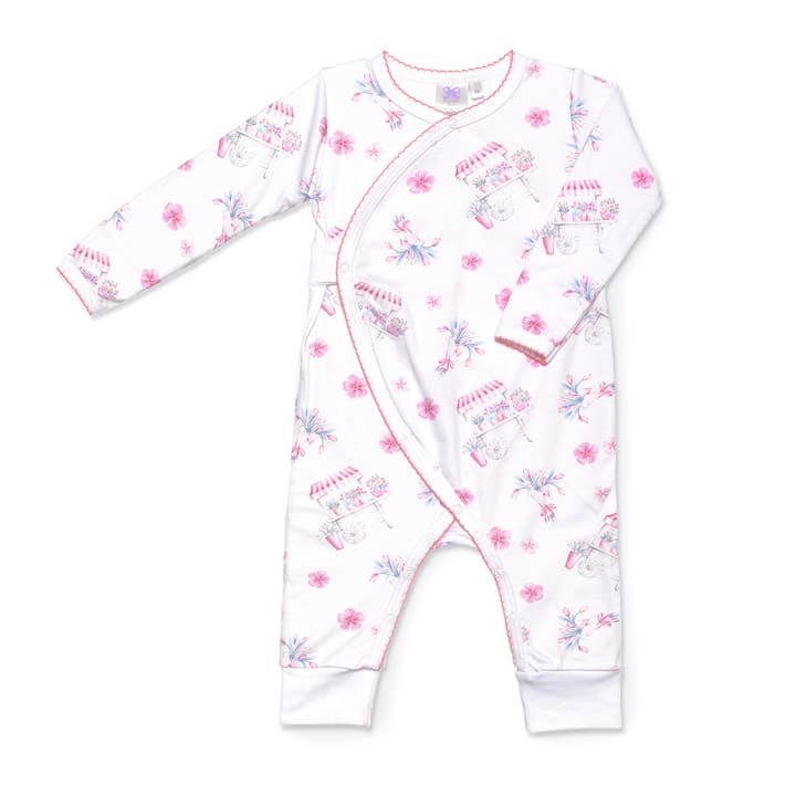 Flower Cart Kimono Romper for wholesale by Lavender Bow