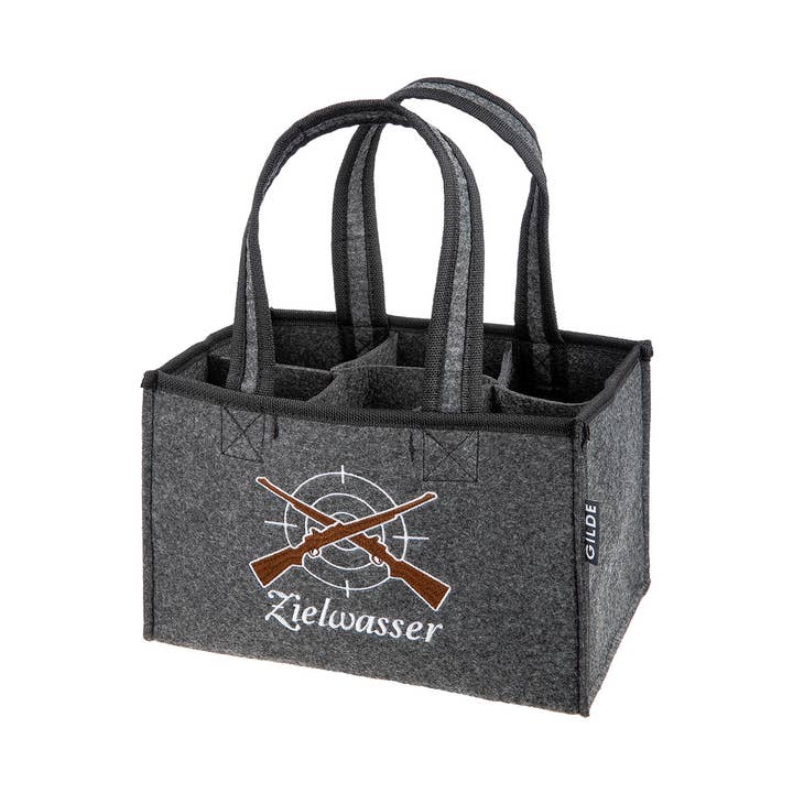 Felt bottle bag “Zielwasser” VE 6 for wholesale by Gilde Handwerk Macrander GmbH & Co. KG
