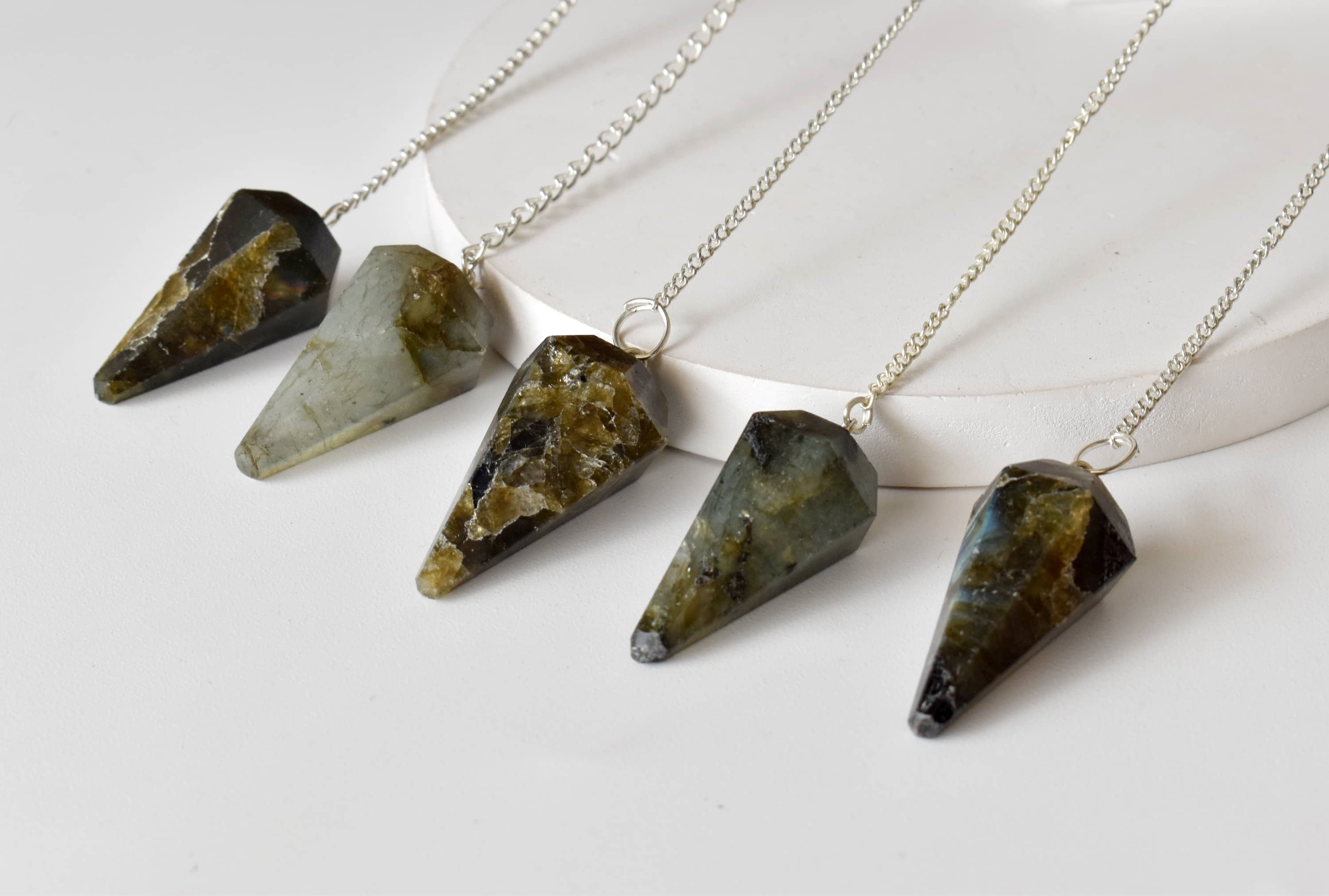 Soothing Crystals - Wholesale Spiritual Stone/Crystal - Dowsing Pendulum | Labradorite | Faceted | Crystal Pendulum7