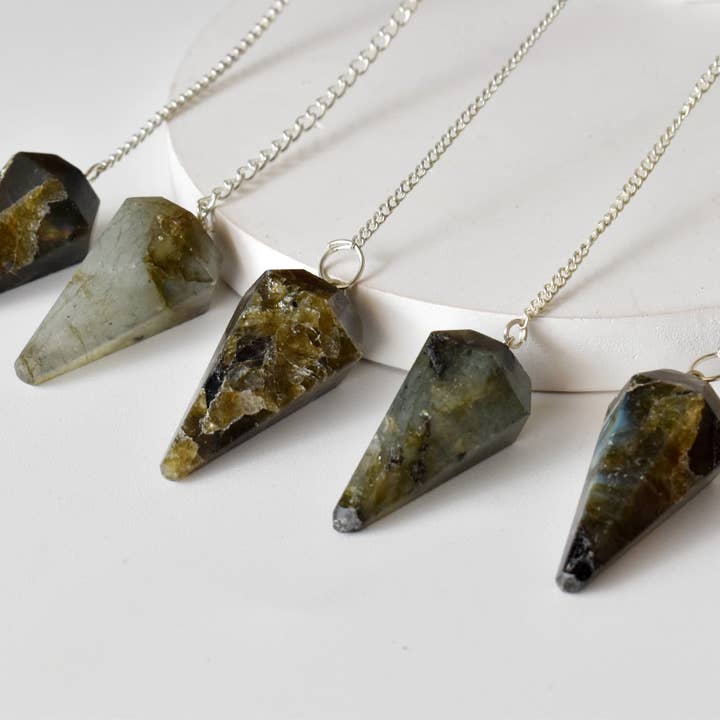 Soothing Crystals - Wholesale Spiritual Stone/Crystal - Dowsing Pendulum | Labradorite | Faceted | Crystal Pendulum7