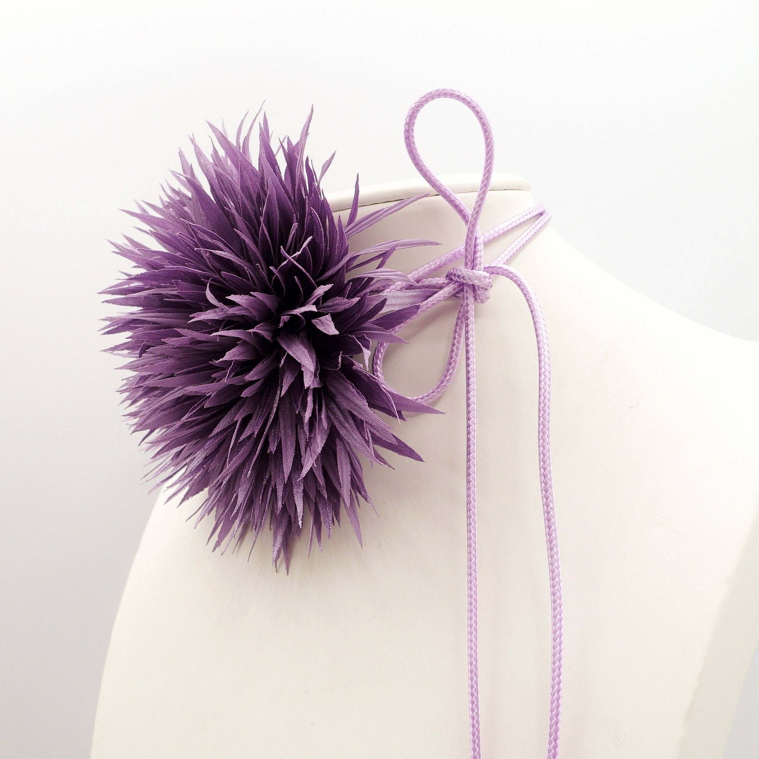 Daemon srls - Vente Collier de perles - SIVIGLIA - Collier avec maxi fleur en organza et cordon8