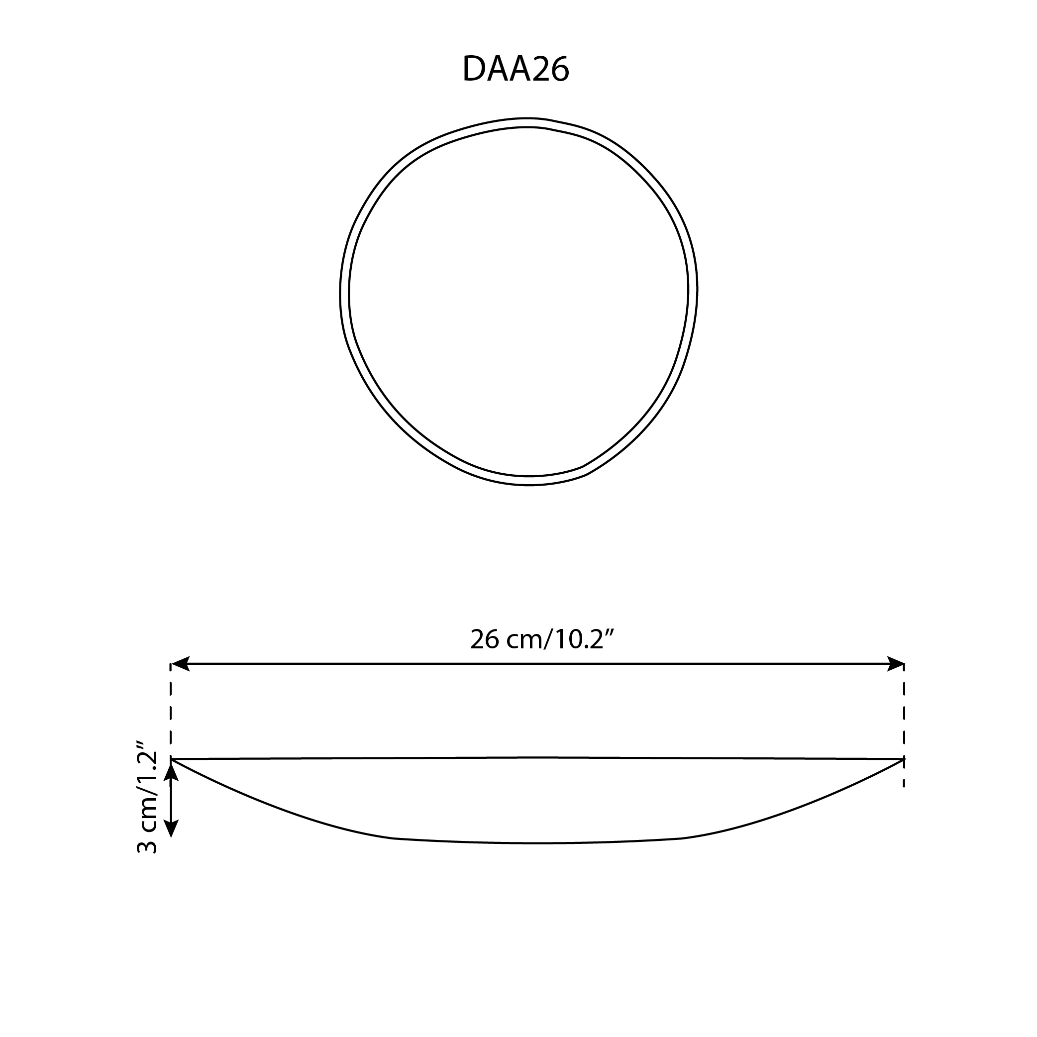 GHARYAN Stoneware & Olive Wood Tableware | Ships from USA - Wholesale Dinner Plate - Handmade Stoneware Dinner Plate | Dadasi 10.2"2