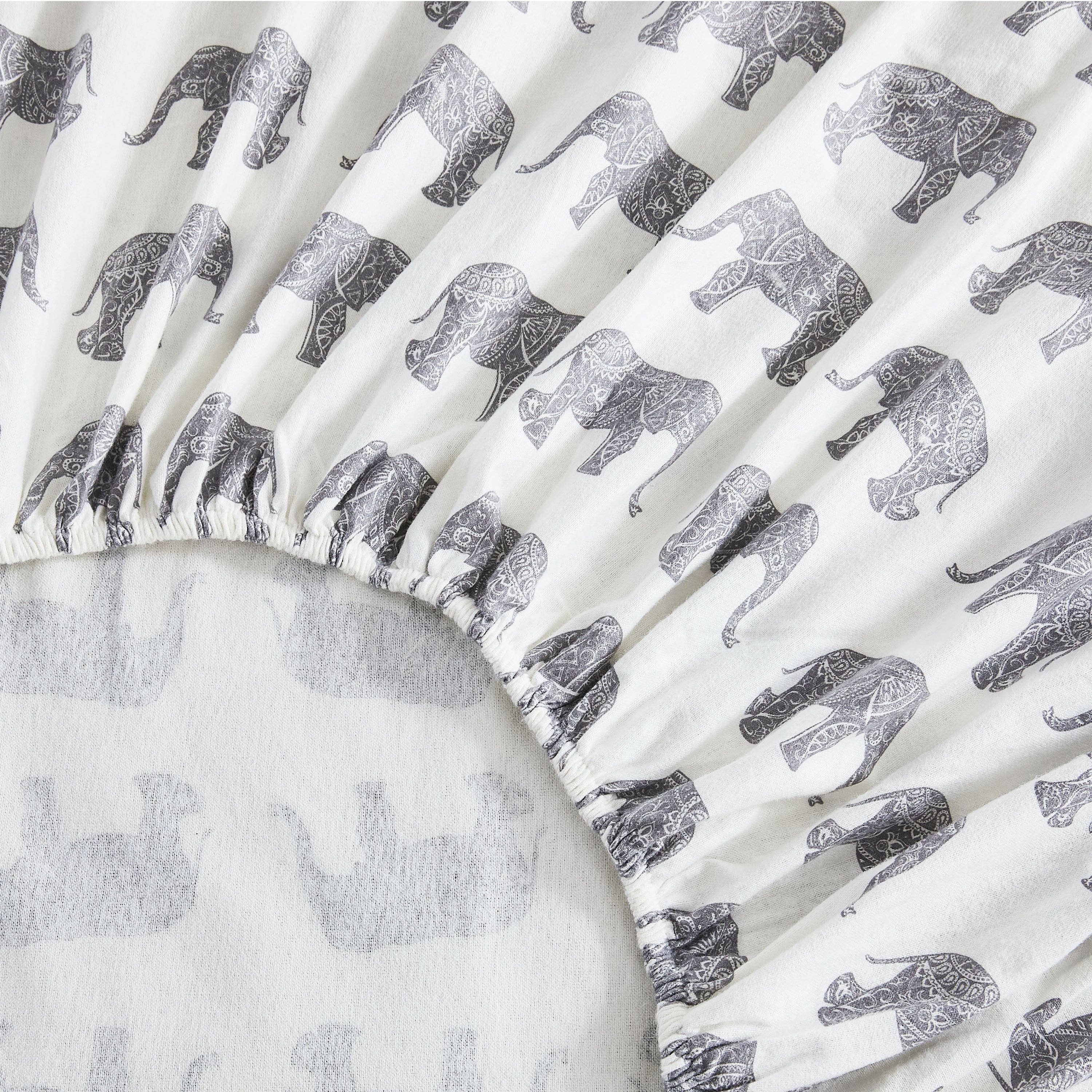 Mélange Home - Wholesale Sheet Set - Elephants Flannel Sheet Set7
