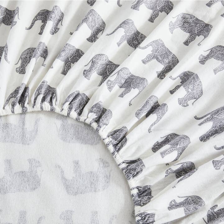Mélange Home - Wholesale Sheet Set - Elephants Flannel Sheet Set7
