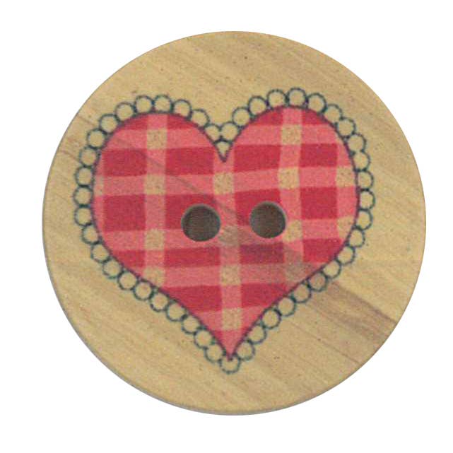 STAMPED BUTTON WOOD IMITATION HEART MODEL 5 for wholesale by NEMARK