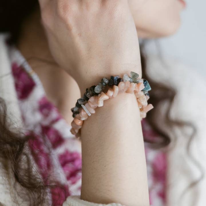 Jasper Chips Bracelet | Semi-Precious Stone Bracelet for wholesale by Aqua Essence Co