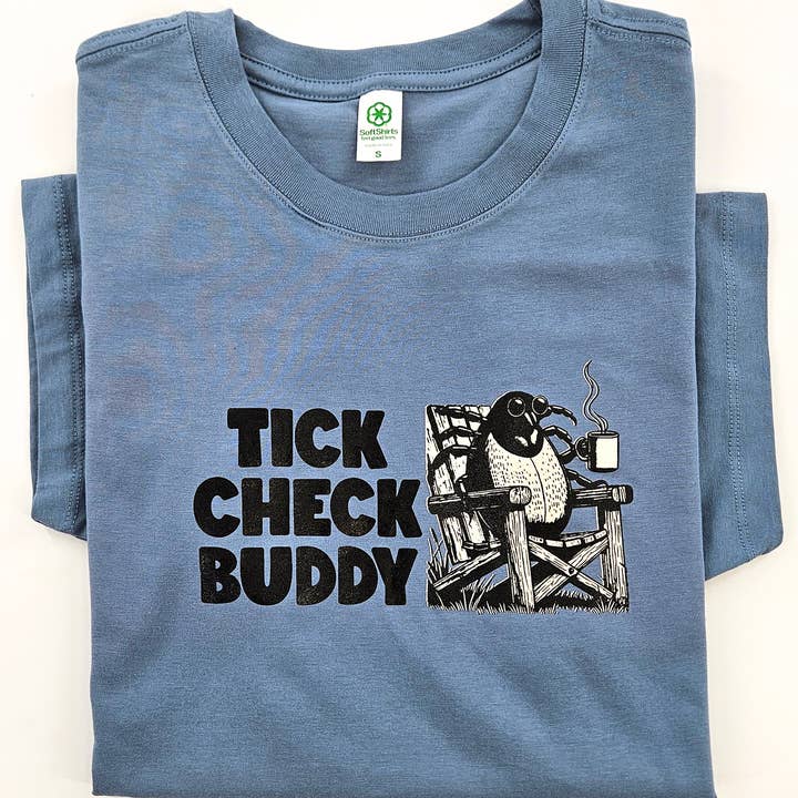 Maglietta Unisex Tick Check Buddy per la vendita all'ingrosso da parte di Allegheny Outfitters