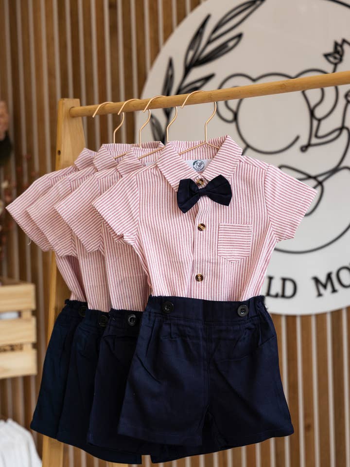 JAR OF WILD MOMENTS - Wholesale Clothing set – Baby - LITTLE GENT CLASSY OUTFIT | PINK4