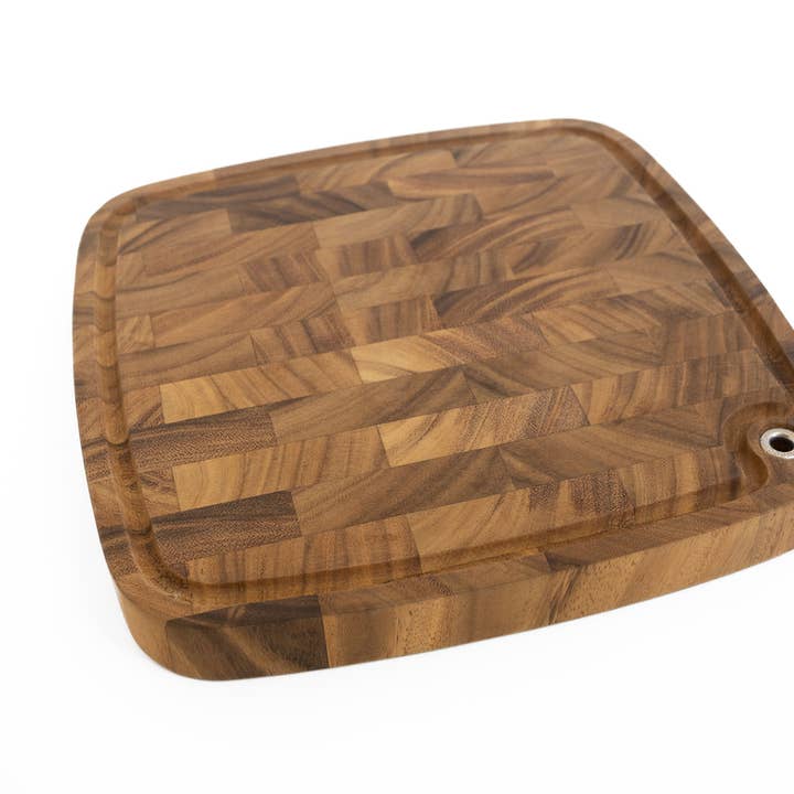 Fox Run Brands - Wholesale Cutting Board - Ironwood Carolina Acacia Wood Chopping Board, End Grain, 14"