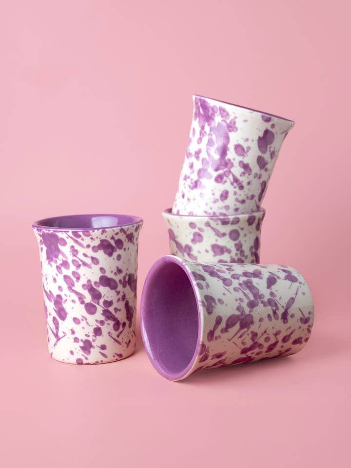 Handmade Ceramic Mug – Violet Purple Pottery 250ml for wholesale by Alfar Tierra Cocida