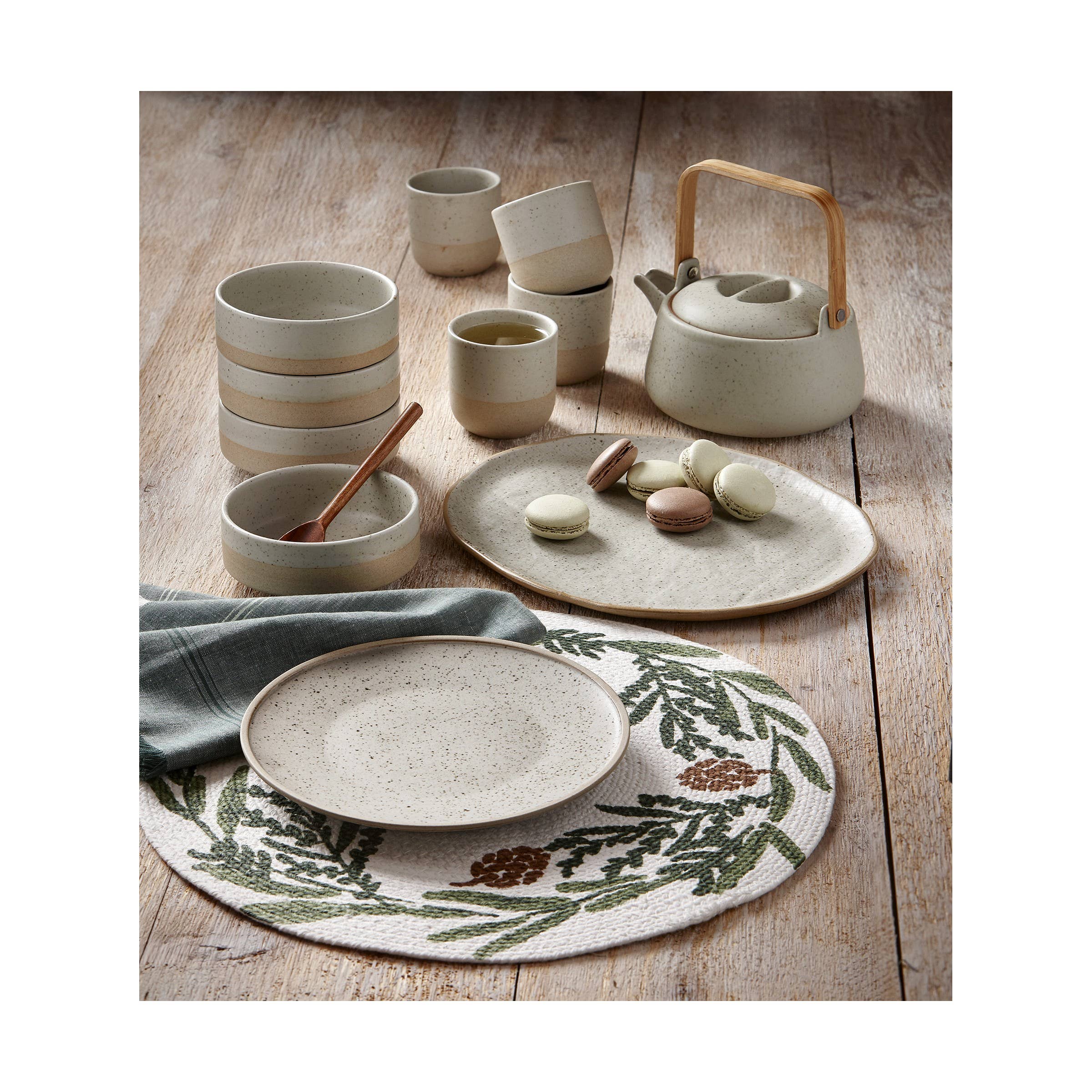 tag - Wholesale Tea Pot - Speckle Glaze Teapot Taupe Porcelain Christmas1