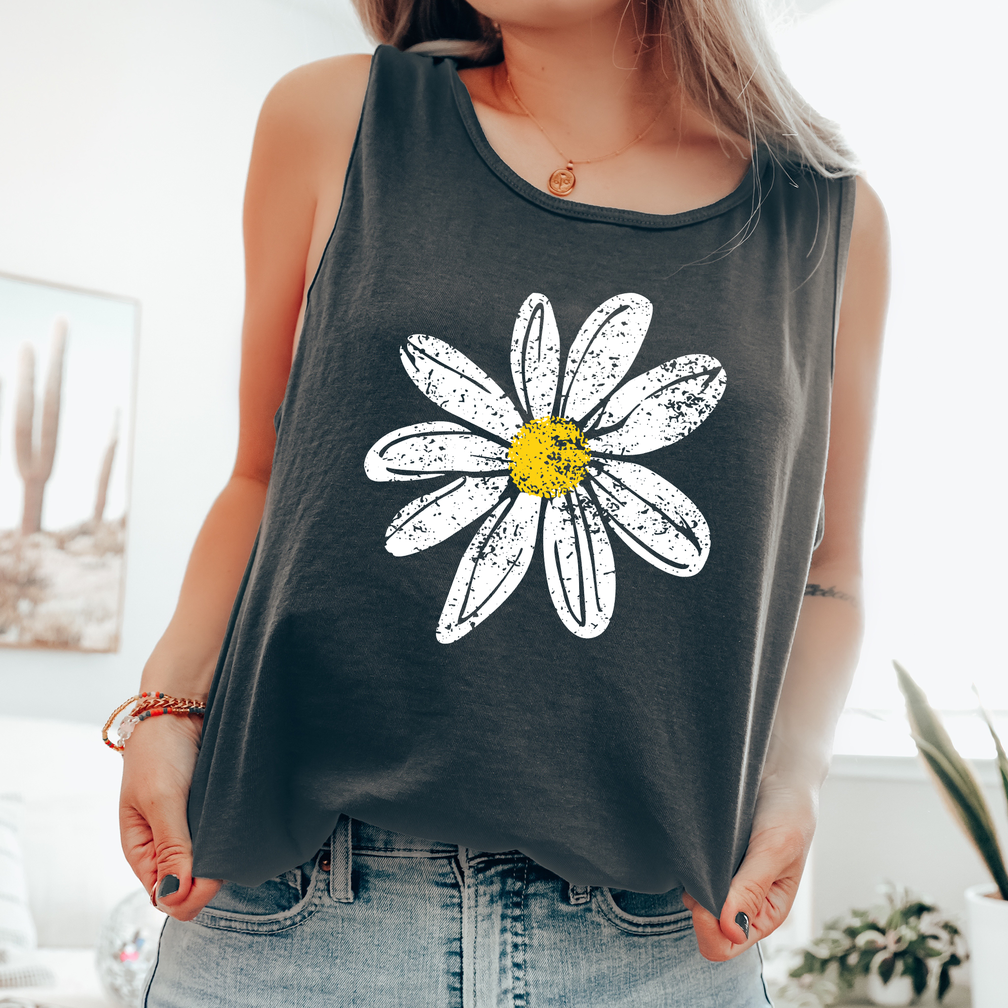 Refinery Number One LLC - Wholesale Tank Top - Women's - Vintage Retro Daisy, Gorgeous Tank Top2