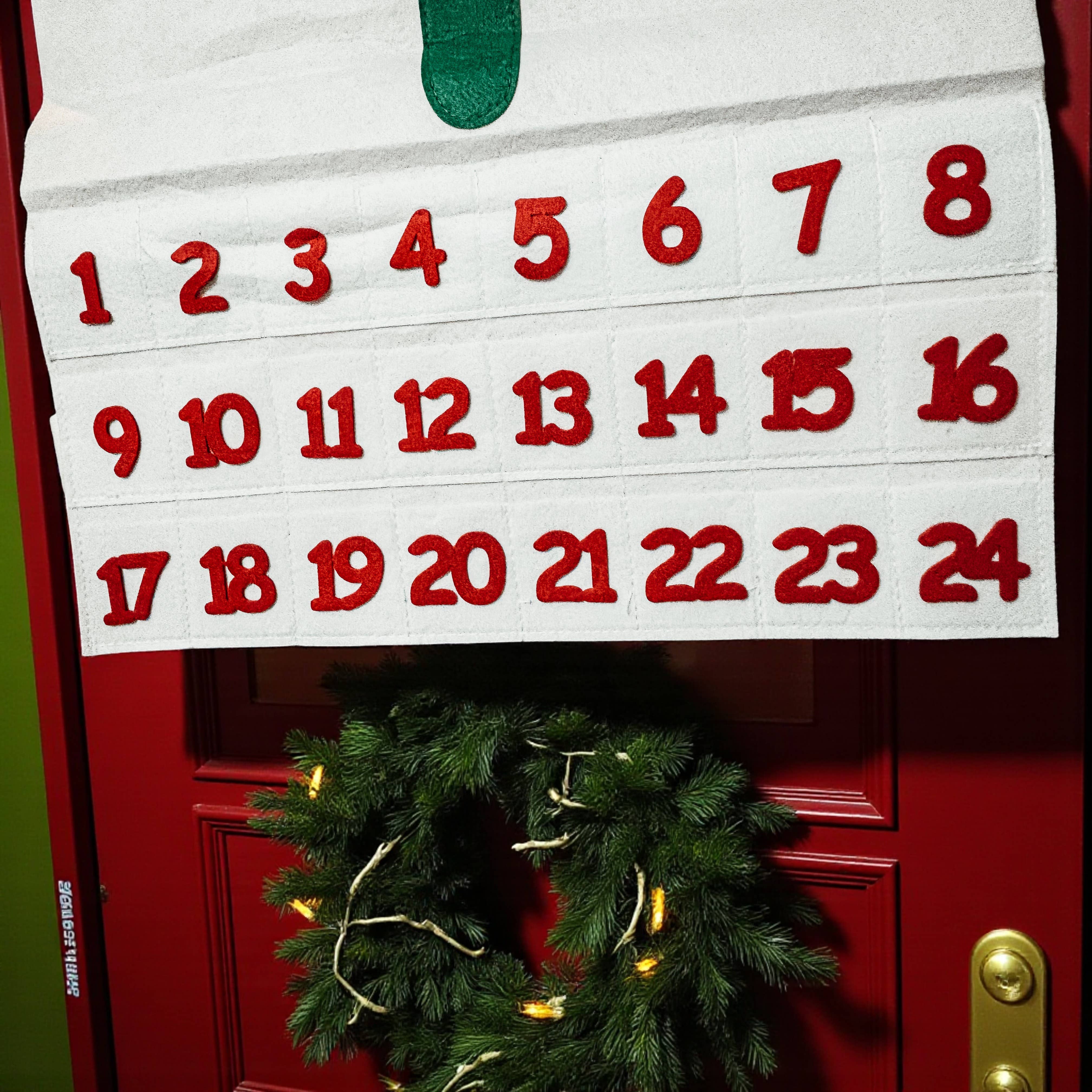 Gia Roma - Vente Calendriers de l'avent - Calendrier de l'Avent en feutre avec ornements en peluche faits à la main réutilisables8