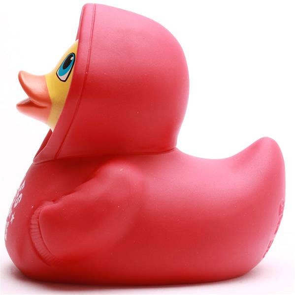 Duckshop - Vente Jouet pour le bain – bébé - Canard en caoutchouc à capuche Pays de Galles - rouge - 9,5 cm3
