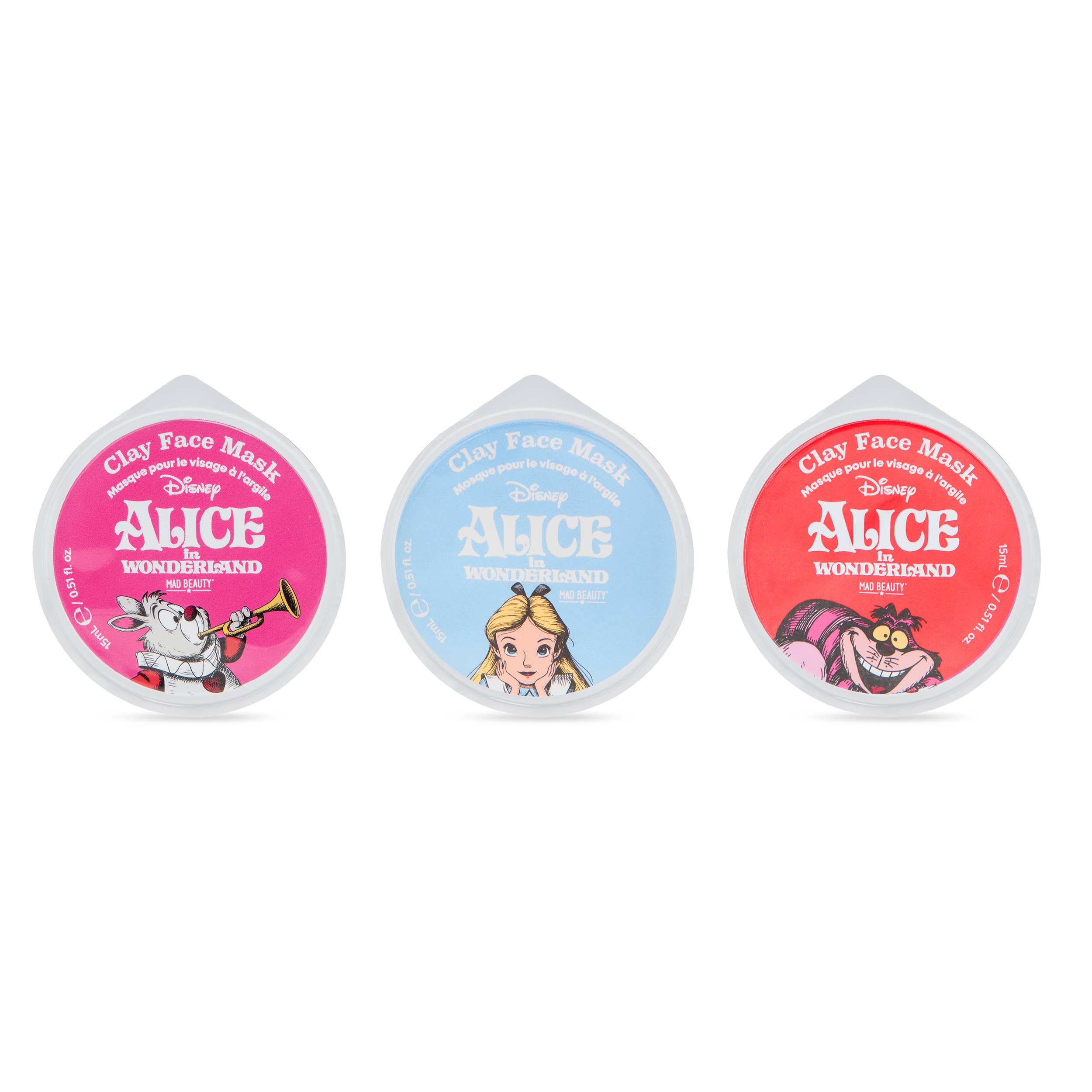 Mad Beauty - Vente Masque pour le visage - Mad Beauty Disney Alice au pays des merveilles Trio de masques visage à l'argile3