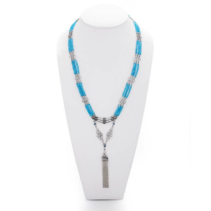 Dharmachakra Samsara Fringe Sterling Silver Halsband för wholesale av Cynthia Gale New York