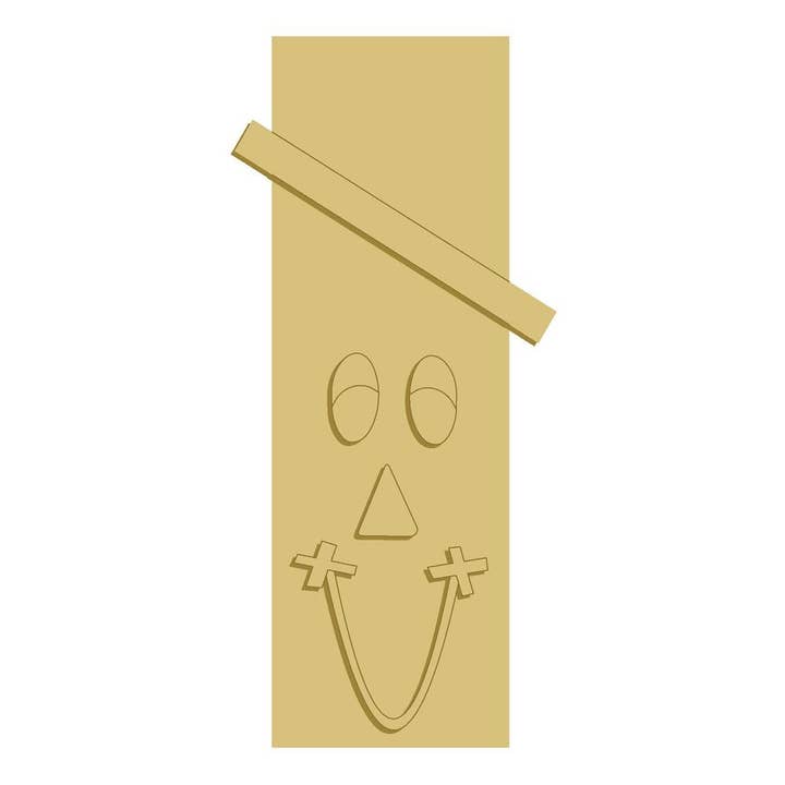 3D Scarecrow Unfinished Wood Cutout Style 1 for wholesale by Diverse Woodworking