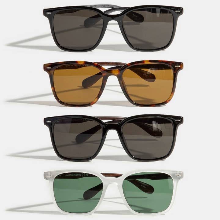 ASSORTED Flat Square Lens Sunglasses Set for wholesale on Faire1