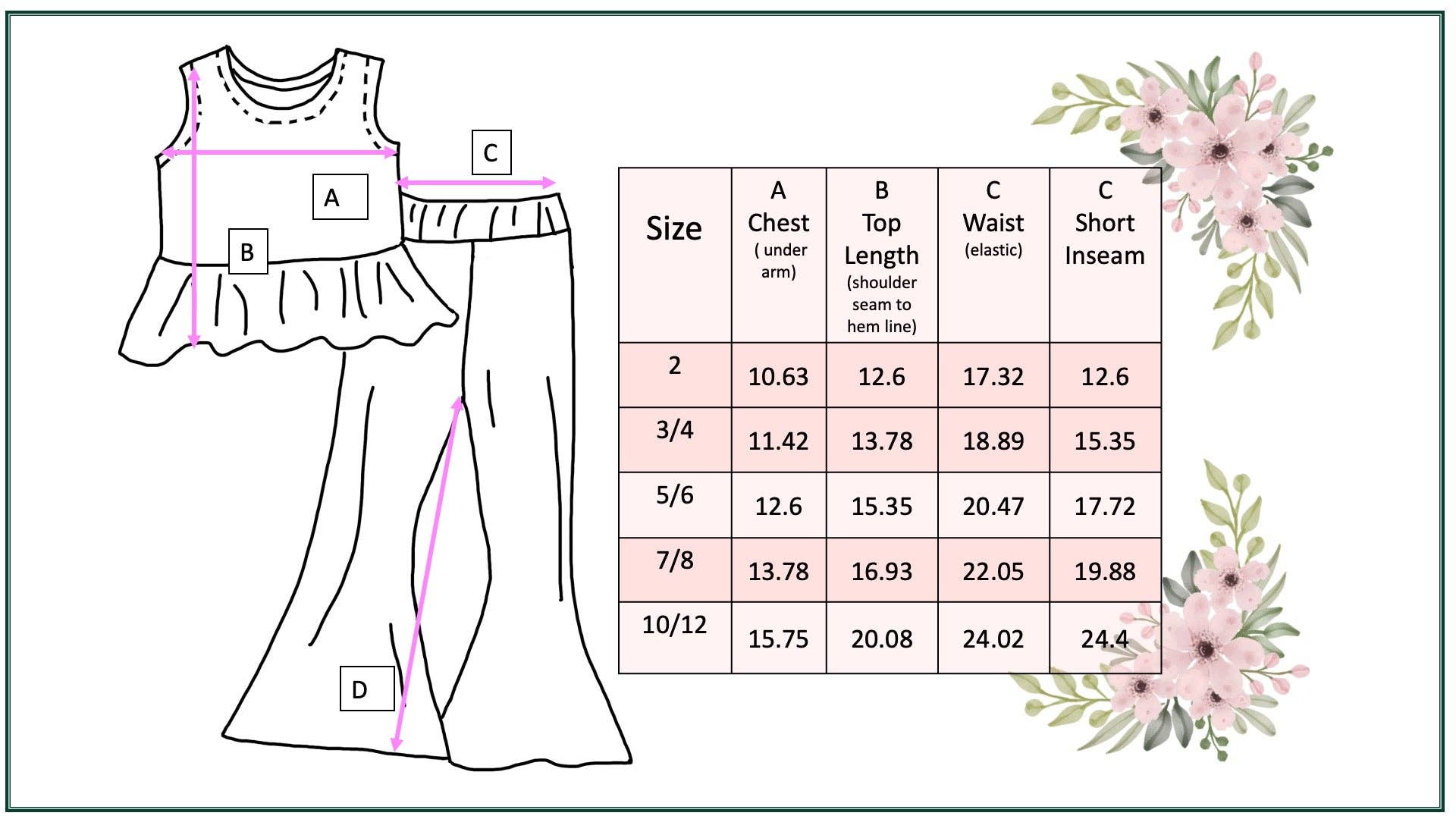 Adorable Sweetness - Wholesale Top & Pant Set - Kids - Kids Dusty Blue & Pink Summer Surf Print Flare Pant Set8