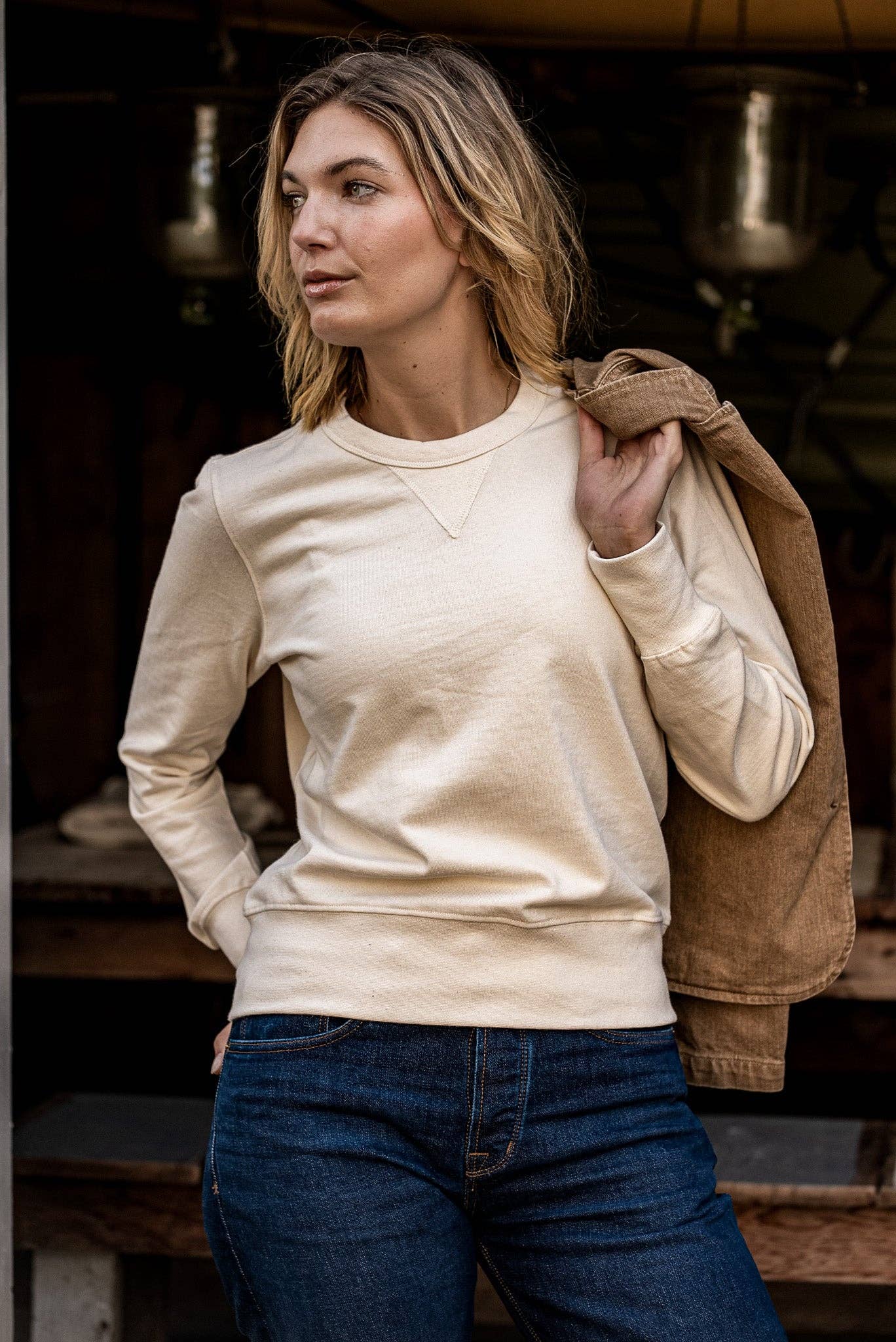 Natural Stinson Pullover | 12oz Rugby Jersey 100% cotton for wholesale on Faire1