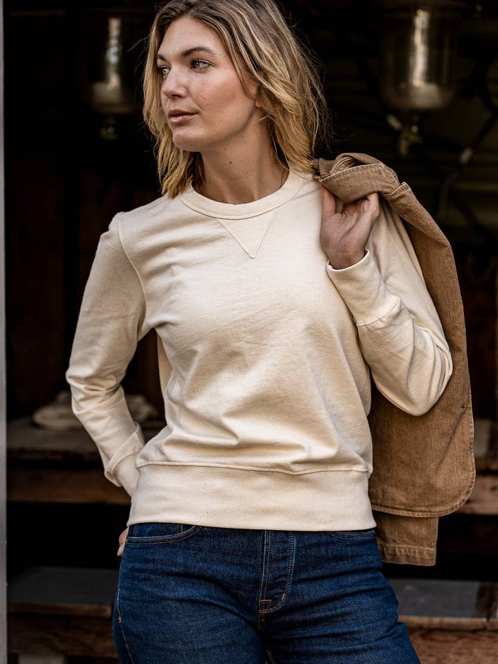 Naturale Stinson Pullover | Maglia da rugby 12oz 100% cotone in vendita all'ingrosso su Faire1