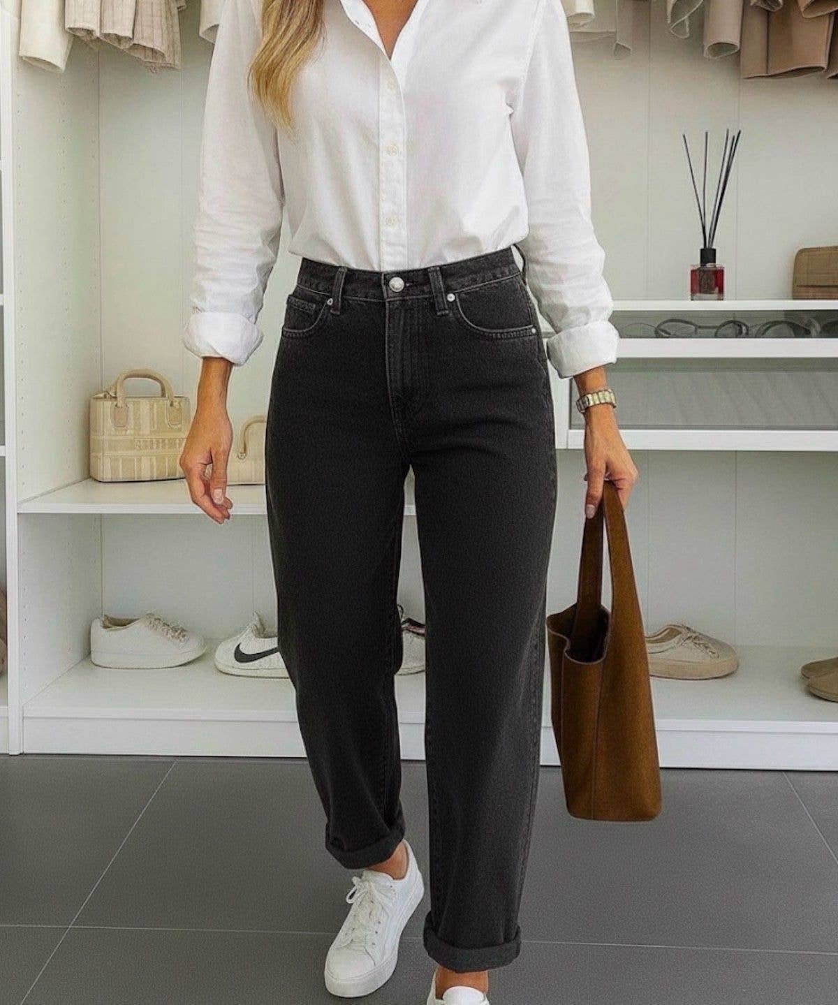 ESTEE BROWN - Wholesale Jeans - Women's - High Waist Balloon Cut Jeans – Stretch0