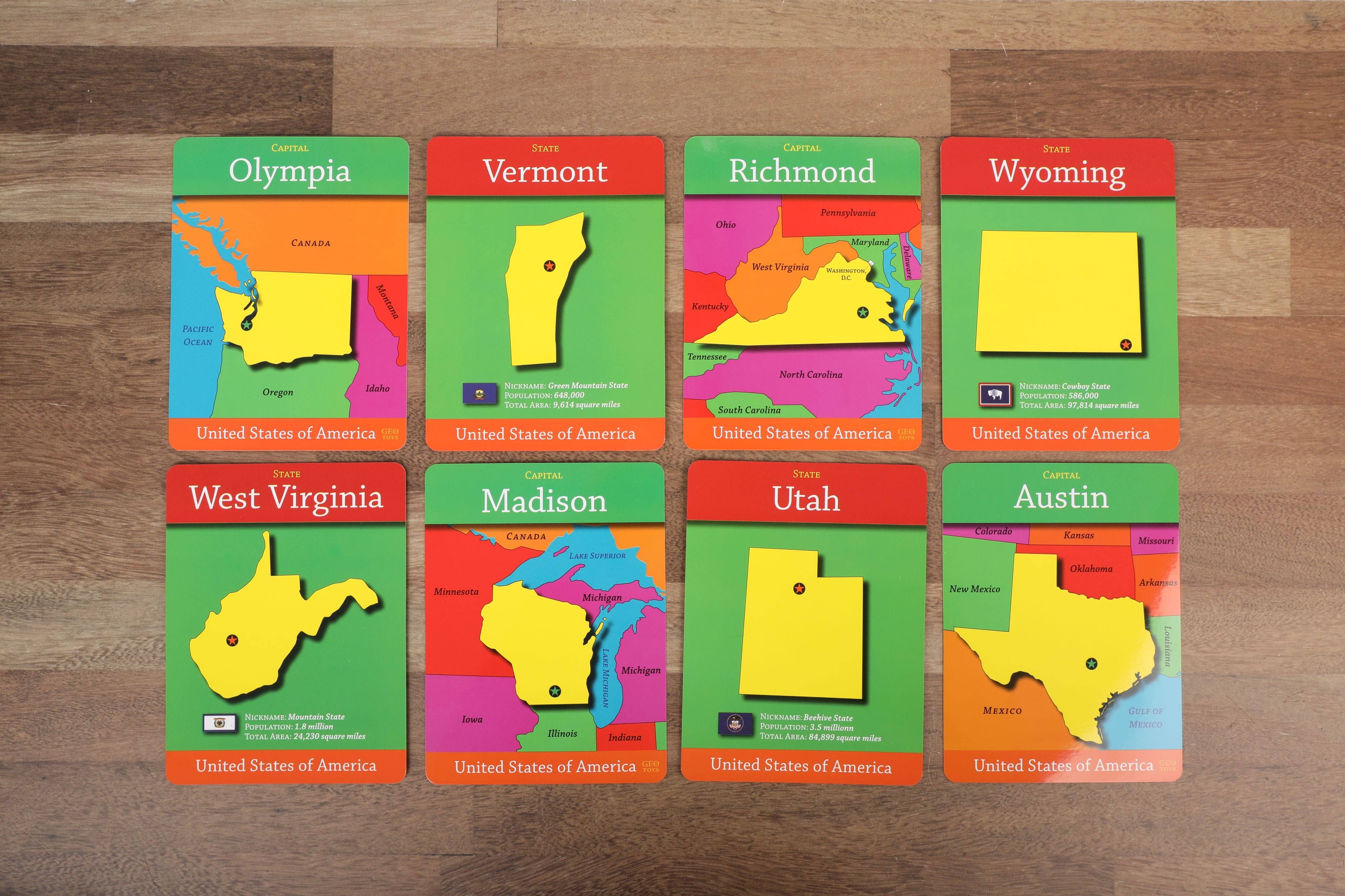 Geotoys - Wholesale Card Game - GeoCards USA 5-in-1 Card Games3